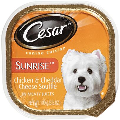 Cesar Canine Cuisine Sunrise Chicken & Cheddar Cheese Souffle In Meaty Juices Dog Food 3 Oz - Case Of 24 picture