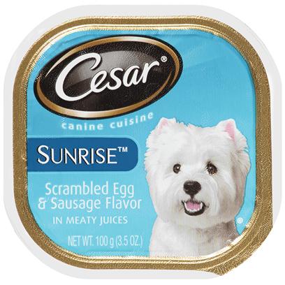 Cesar Canine Cuisine Sunrise Scrambled Egg & Sausage Flavor In Meaty Juices 3.5 Oz - Case Of 24 picture
