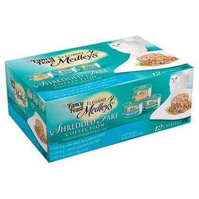 Fancy Feast Elegant Medley Shredded Variety Pack for Cats 3oz cans / case of 12 picture