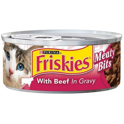 Friskies Meaty Bits with Beef and Gravy for Cats 5.5oz cans / case of 24 picture