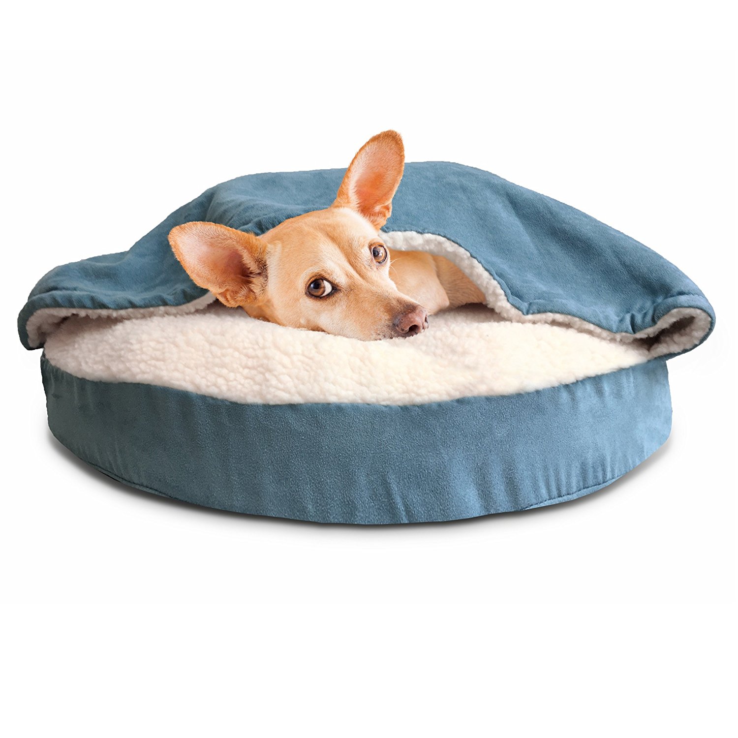 FurHaven Round Snuggery Burrow Pet Bed picture