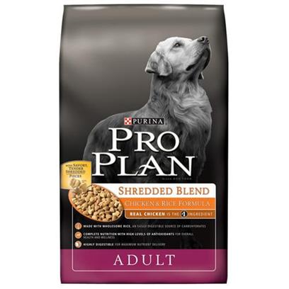 Purina Pro Plan Shredded Blend Chicken and Rice Dry Food for Adult Dogs 18 Lb bag picture