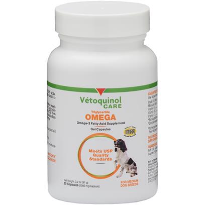 Vetoquinol Care Triglyceride Omega Supplement for Medium 60 Capsules picture